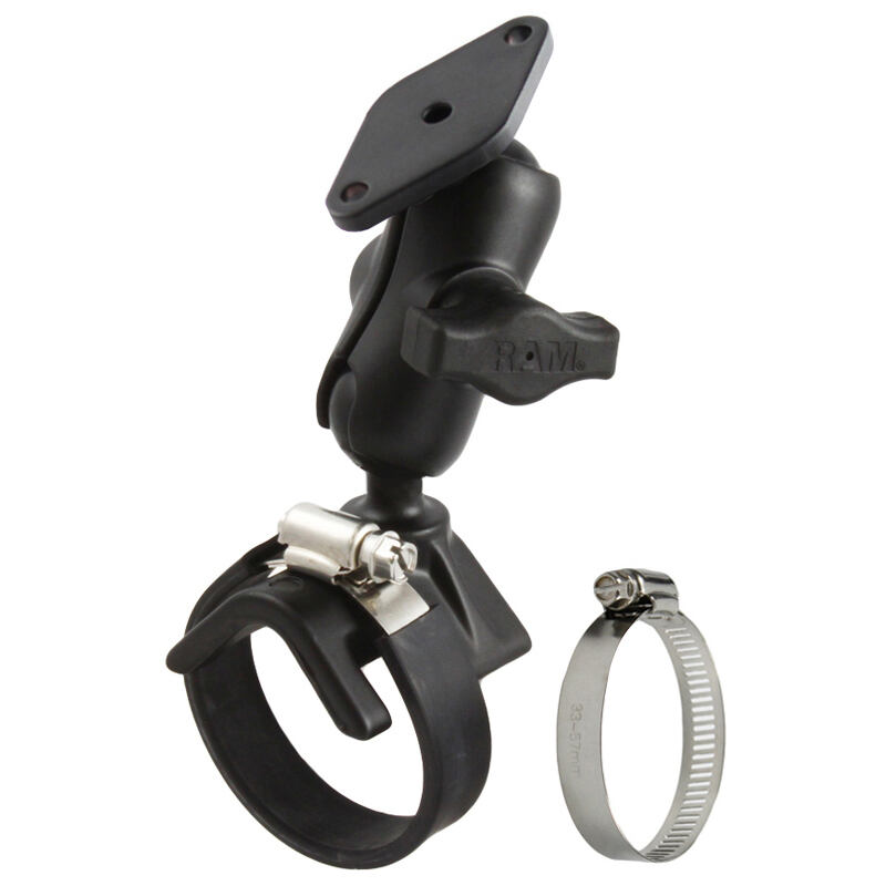 RAM Mounts Set - B-Kugel (1 Zoll), Rohrschelle, kurzer Verbindungsarm, Diamond-Basisplatte (Trapez)