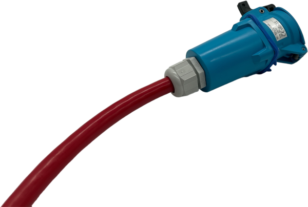 RETTBOX® ONE AIR Anschlussstecker 20 A, 1P+N+E, mit Schuko-Stecker 6 Meter Anschlussleitung, getrennte Anschlussleitung, Bajonett-Stecker