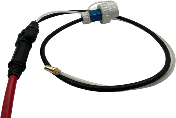 RETTBOX® ONE AIR Anschlussstecker 20 A, 1P+N+E, mit Schuko-Stecker 10 Meter Anschlussleitung, getrennte Anschlussleitung, Bajonett-Stecker