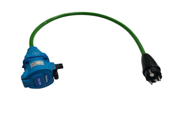 RETTBOX® ONE Anschlussstecker 20 A, 230 V, 1P+N+E, 10 m Anschlussleitung, Schuko-Stecker, Farbe: Grün