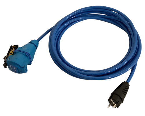 RETTBOX® ONE AIR Anschlussstecker 20 A, 1P+N+E, 12 Meter Anschlussleitung, Schuko-Stecker, Blau