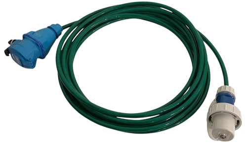 RETTBOX® ONE AIR Anschlussstecker 20 A, 1P+N+E, 10 Meter Anschlussleitung, Schuko-Stecker mit Bajonett-Verschluss, Farbe: Grün