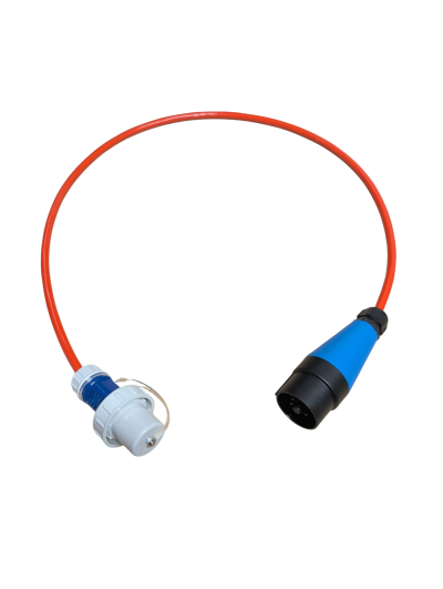 PowAirBox II Anschlussleitung 6 Meter, H07BQ-F 3 x 2,5 mm2 Rot, mit Schuko-Bajonettstecker IP68