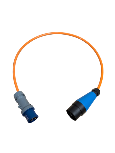 PowAirBox II Anschlussleitung 8 Meter, H07BQ-F 3 x 2,5 mm2 Orange, mit CEE-Stecker
