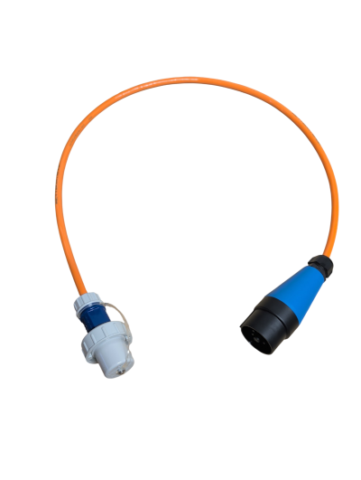 PowAirBox II Anschlussleitung 8 Meter, H07BQ-F 3 x 2,5 mm2 Orange, mit Schuko-Bajonettstecker IP68