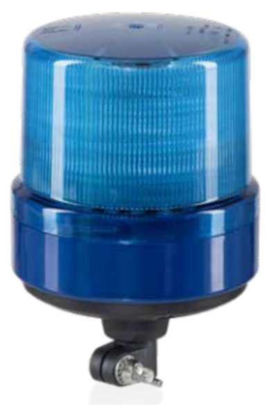 Hänsch Comet LED, Lichtfarbe blau, Blaue Haube, Stativsockel (Starr), Keine Kabelausführung, Analoge Ansteuerung, Automatisch Nachtabsenkung (K1), Keine Funktionsüberwachung,