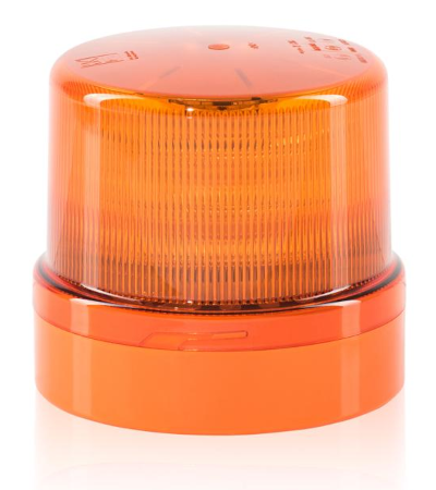 Hänsch Comet LED, Lichtfarbe gelb, Gelbe Haube, Festmontage, Keine Kabelausführung, Analoge Ansteuerung, Automatisch Nachtabsenkung (K1), FÜ über Signalleitung (-),