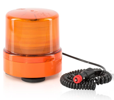 Hänsch Comet LED, Lichtfarbe gelb, Gelbe Haube, Magnethalterung, Spiralkabel mit Universalstecker, Analoge Ansteuerung, Automatisch Nachtabsenkung (K1), FÜ über Signalleitung (+/-),