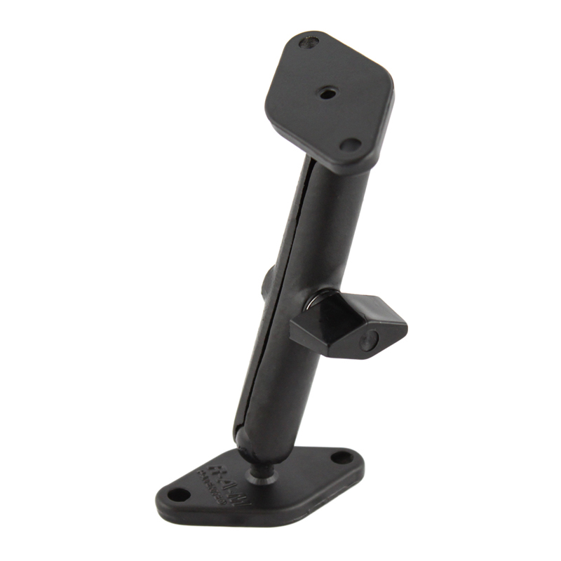 RAM Mounts Aufbau-Set - A-Kugel (0,56 Zoll) - 2x Diamond (Trapez) Basisplatten (2-Loch AMPS) - Langer Verbindungsarm (ca. 90,42 mm)